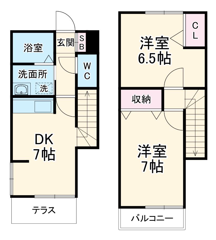 ヴィルドミール青葉台(2DK)の間取り写真