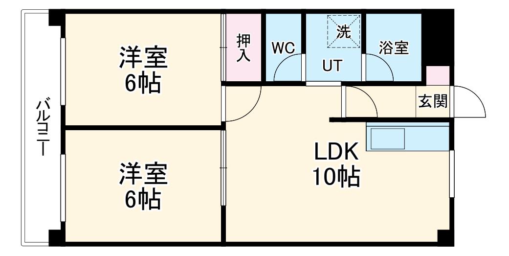メゾンソシアル(2LDK/5階)の間取り写真