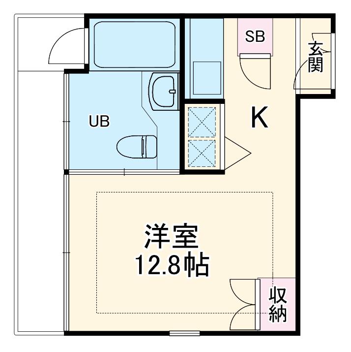 A.CUBE(ワンルーム/6階)の間取り写真