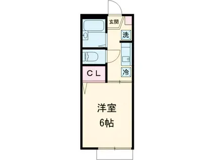 ウィステリア弐番館(1K/1階)の間取り写真