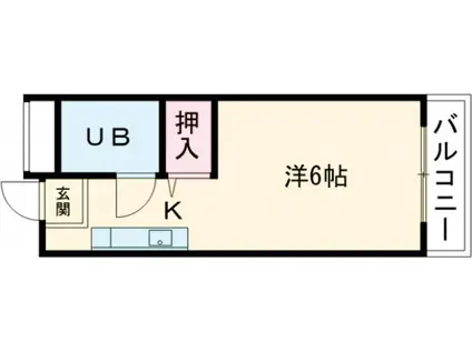 ルミニコスモス(ワンルーム/1階)の間取り写真