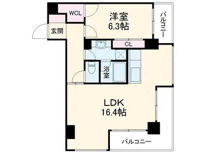 OZ ALLOGGIO(1LDK/5階)の間取り写真