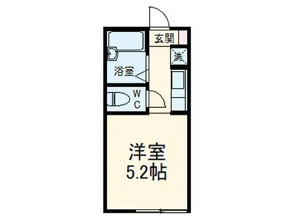 エシャロット(1K/1階)の間取り写真