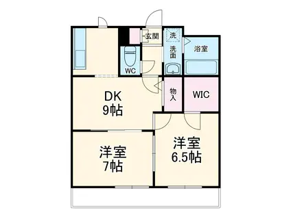 グレースコートⅤ(2DK/2階)の間取り写真