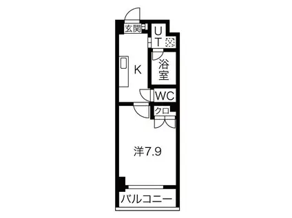 シティライフ今池南(1K/2階)の間取り写真