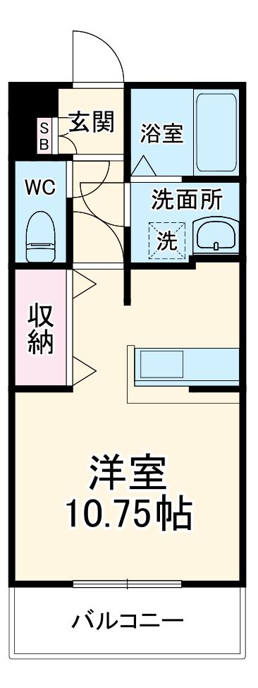 DIVA(ワンルーム/4階)の間取り写真