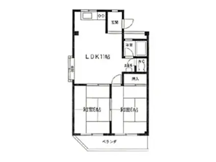 第2リバーサイド清水(2LDK/1階)の間取り写真