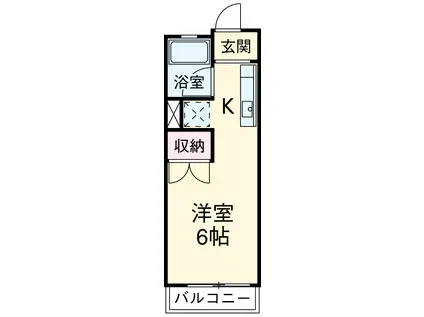 アーバンライフK(ワンルーム/2階)の間取り写真