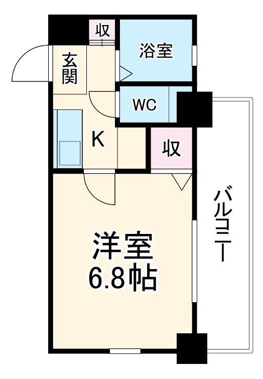 びいI千種(1K/3階)の間取り写真