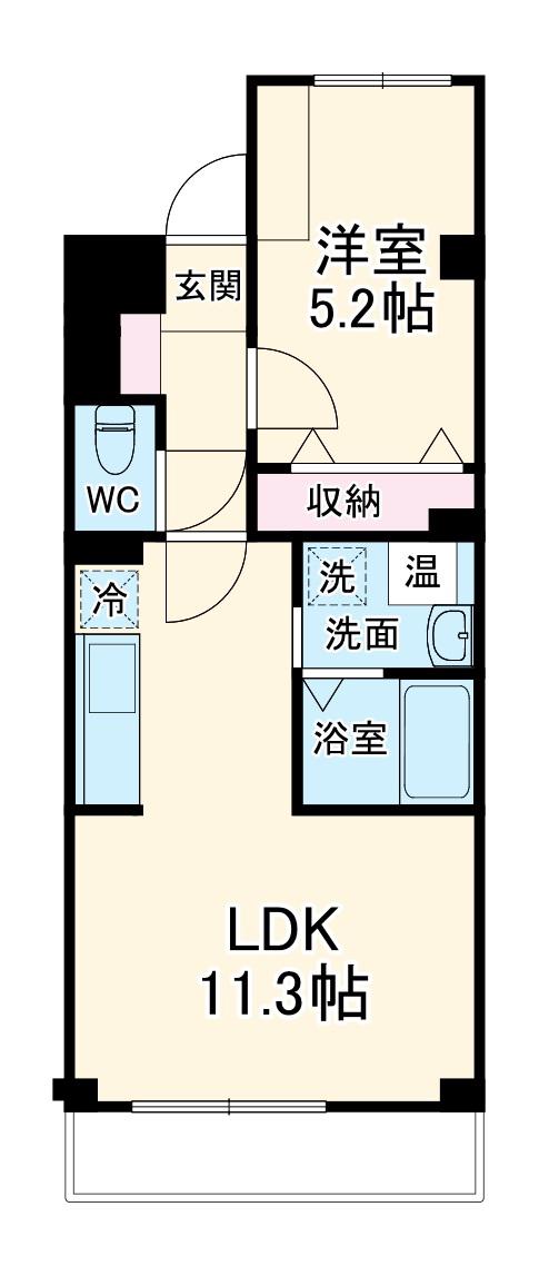イーストピア(1LDK/3階)の間取り写真
