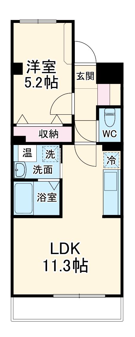 イーストピア(1LDK/3階)の間取り写真