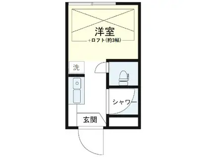 テラス西永福(ワンルーム/2階)の間取り写真