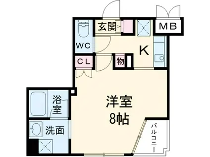 ベルシード綾瀬駅前(1K/3階)の間取り写真