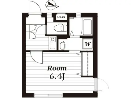 エルシア西永福(1K/4階)の間取り写真