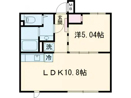 アレーロ大岡山2(1LDK/2階)の間取り写真