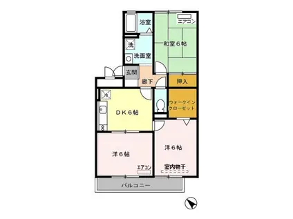 シャネルI&S(3DK/1階)の間取り写真