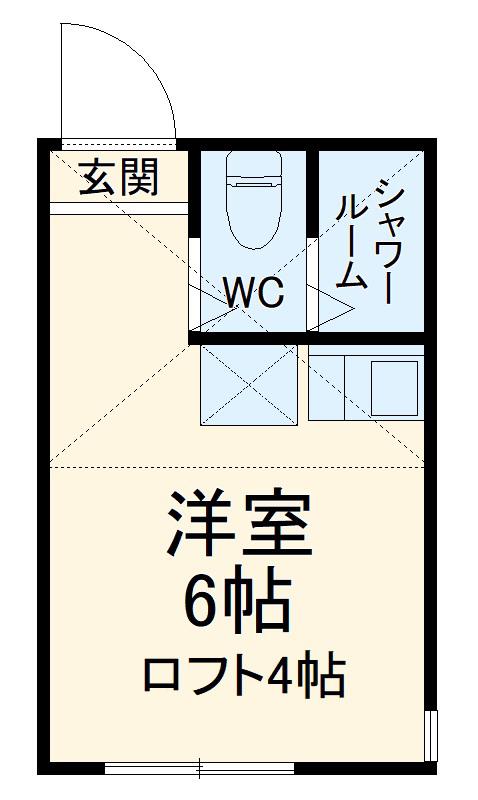 ユナイト菅キャロライン(ワンルーム/2階)の間取り写真