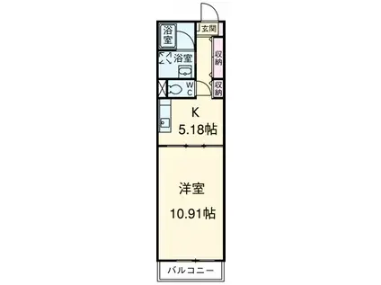 ロイヤルパーク多摩川(1DK/3階)の間取り写真