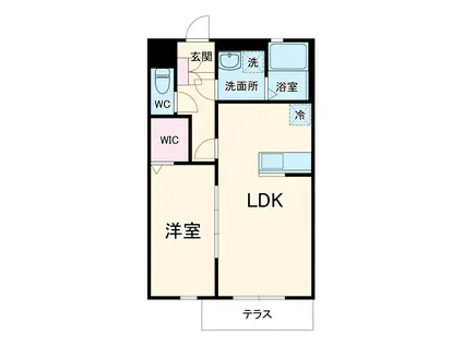 クレール桜(1LDK/2階)の間取り写真