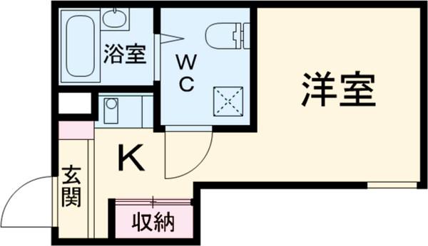 VILLA ANGE(ワンルーム/1階)の間取り写真