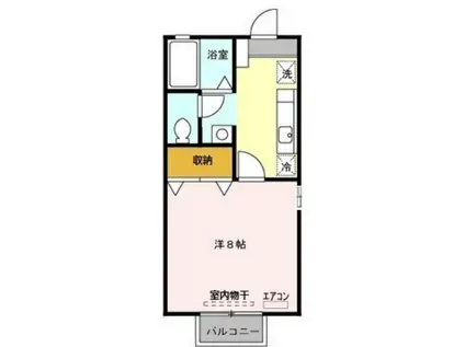 カサグランデ(1K/1階)の間取り写真