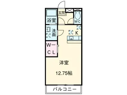 シェ・コパン(ワンルーム/2階)の間取り写真