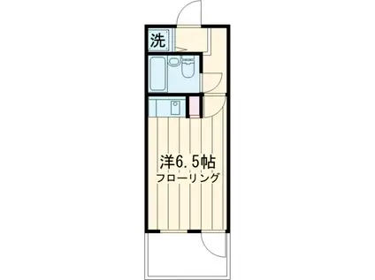 アルファ松原(1K/4階)の間取り写真