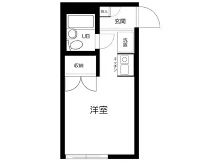 SERA.U 笹塚(ワンルーム/2階)の間取り写真