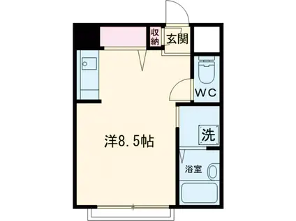 パラッツオ・グラティオーソ(ワンルーム/4階)の間取り写真