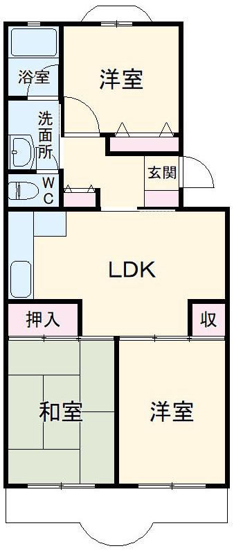 ダイヤモンドマンション1号館(3LDK/4階)の間取り写真