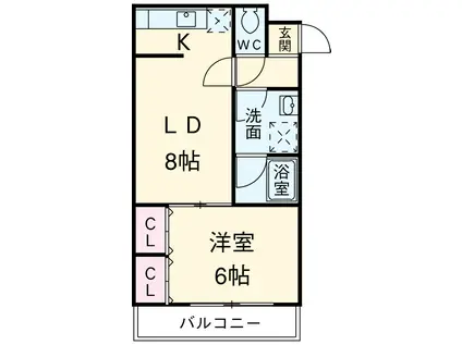 ワコーレ千住マンションA棟(1LDK/4階)の間取り写真