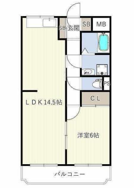 フェリス上柴(1LDK/1階)の間取り写真