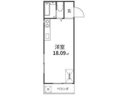 ステューディオ松原(ワンルーム/2階)の間取り写真