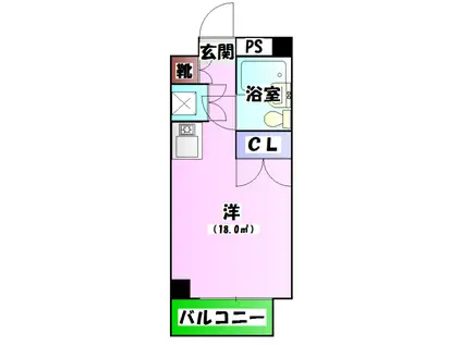 ホワイトシティ(ワンルーム/2階)の間取り写真