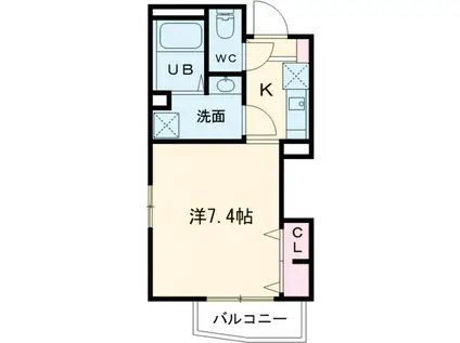 ハイムプリマヴェーラ大岡山(1K/3階)の間取り写真