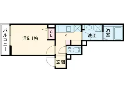 ハイムプリマヴェーラ大岡山(1K/3階)の間取り写真