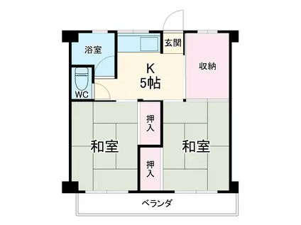 蔵場ハイツ(3DK/2階)の間取り写真