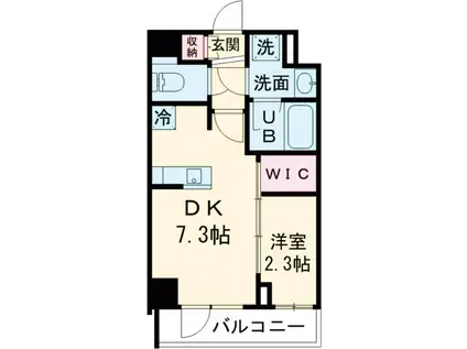 アジールコート桜上水(1DK/4階)の間取り写真