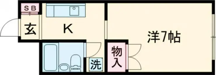 桜の木ハイツ 1階階 間取り