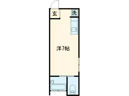 フォレスト3(ワンルーム/1階)の間取り写真