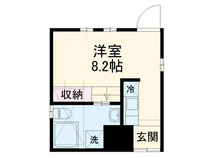 ソリッド名駅(1K/3階)の間取り写真