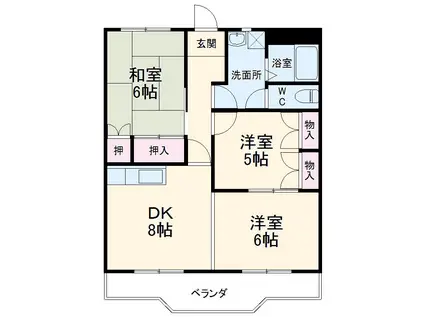 アーバンハイツ(3DK/3階)の間取り写真