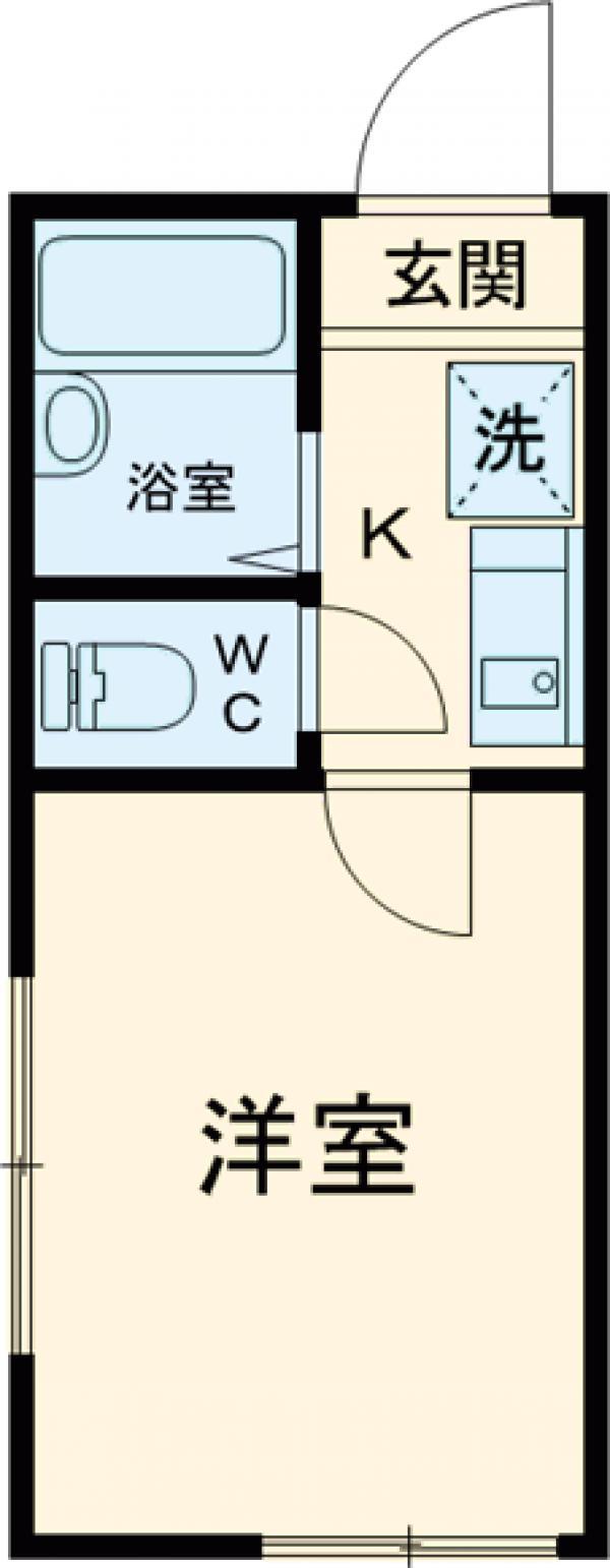 マーレ五反野(1K/1階)の間取り写真