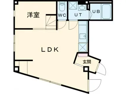 MAISON AUSTER(1LDK/1階)の間取り写真