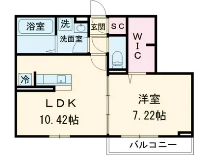 クレールⅩ(1LDK/3階)の間取り写真