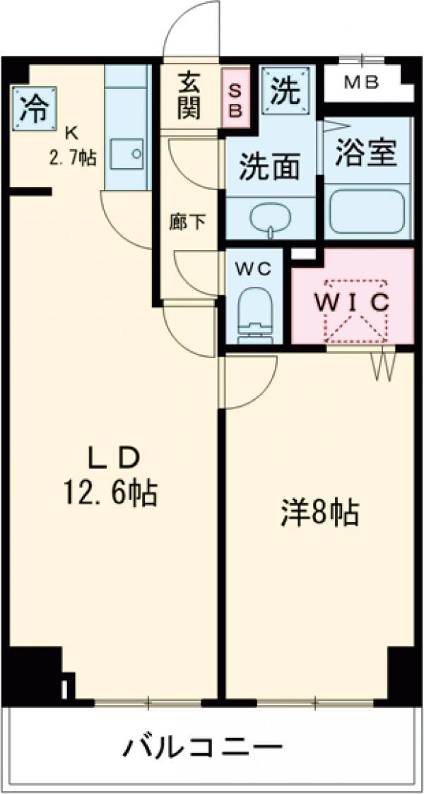 コンフォートレジデンス(1LDK/2階)の間取り写真