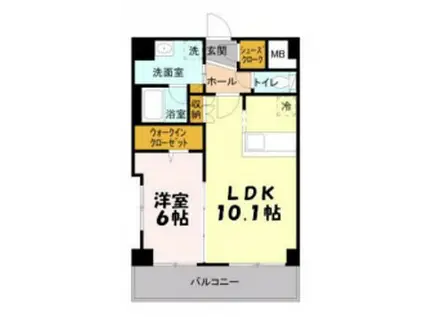フェアレーンアネックス(1LDK/2階)の間取り写真