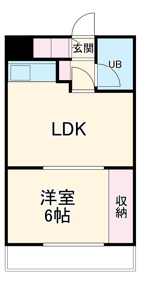 グレイス登戸(1DK/1階)の間取り写真