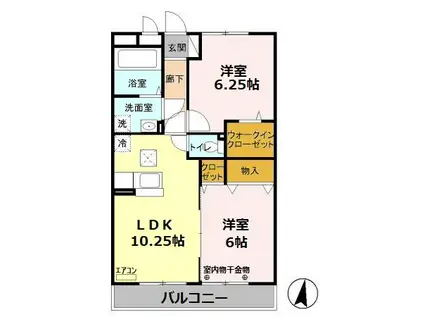 プリムローズ(2LDK/1階)の間取り写真