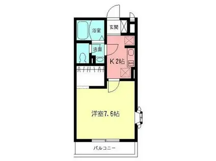 ロングフォレストB(1K/2階)の間取り写真